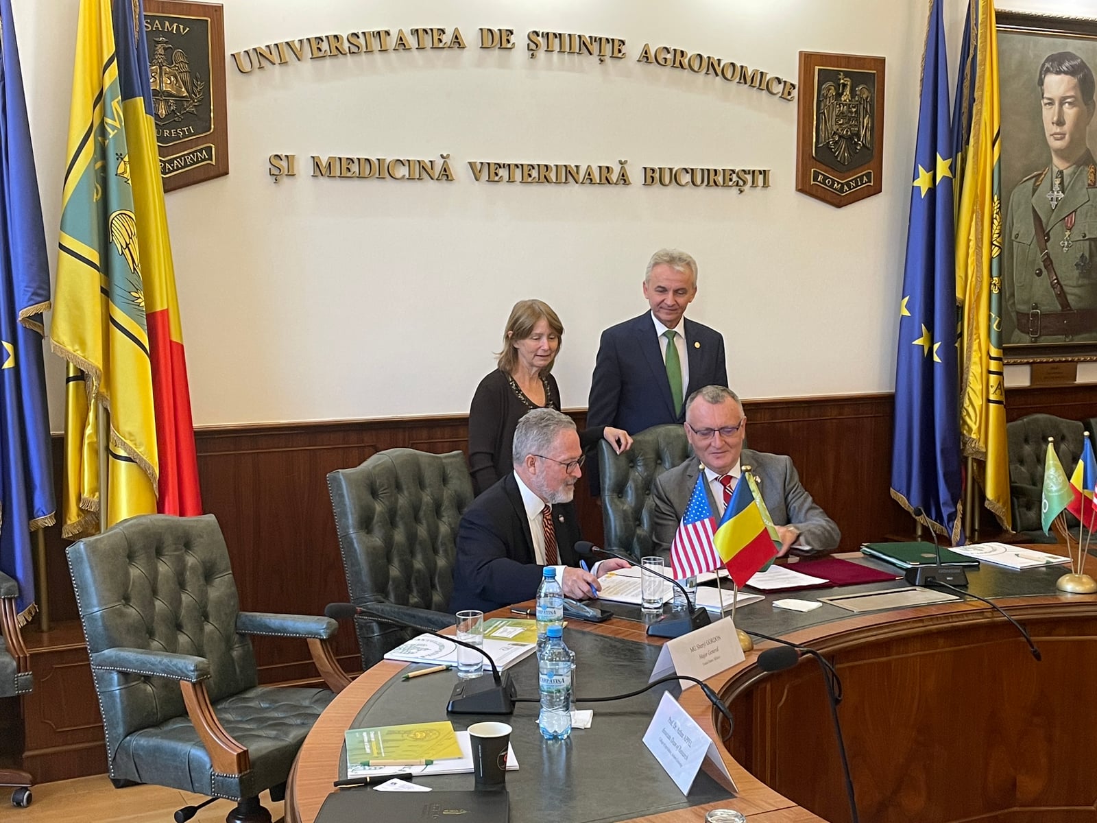 Signing a Memorandum of Understanding in Bucharest in 2023.